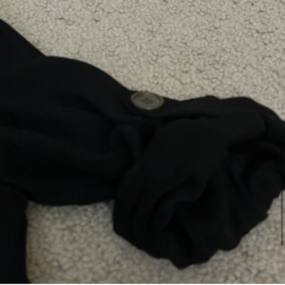 Vintage Y2K Grunge Bomber Black Zip-Up Jacket, lightweight, adjustable, xs/s - Picture 4 of 8
